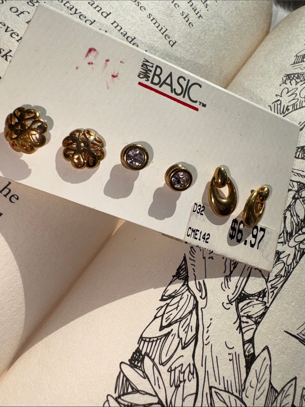 ❤️‍🔥5/15$❤️‍🔥Gold-Tone Earring Set - 3 Pairs
